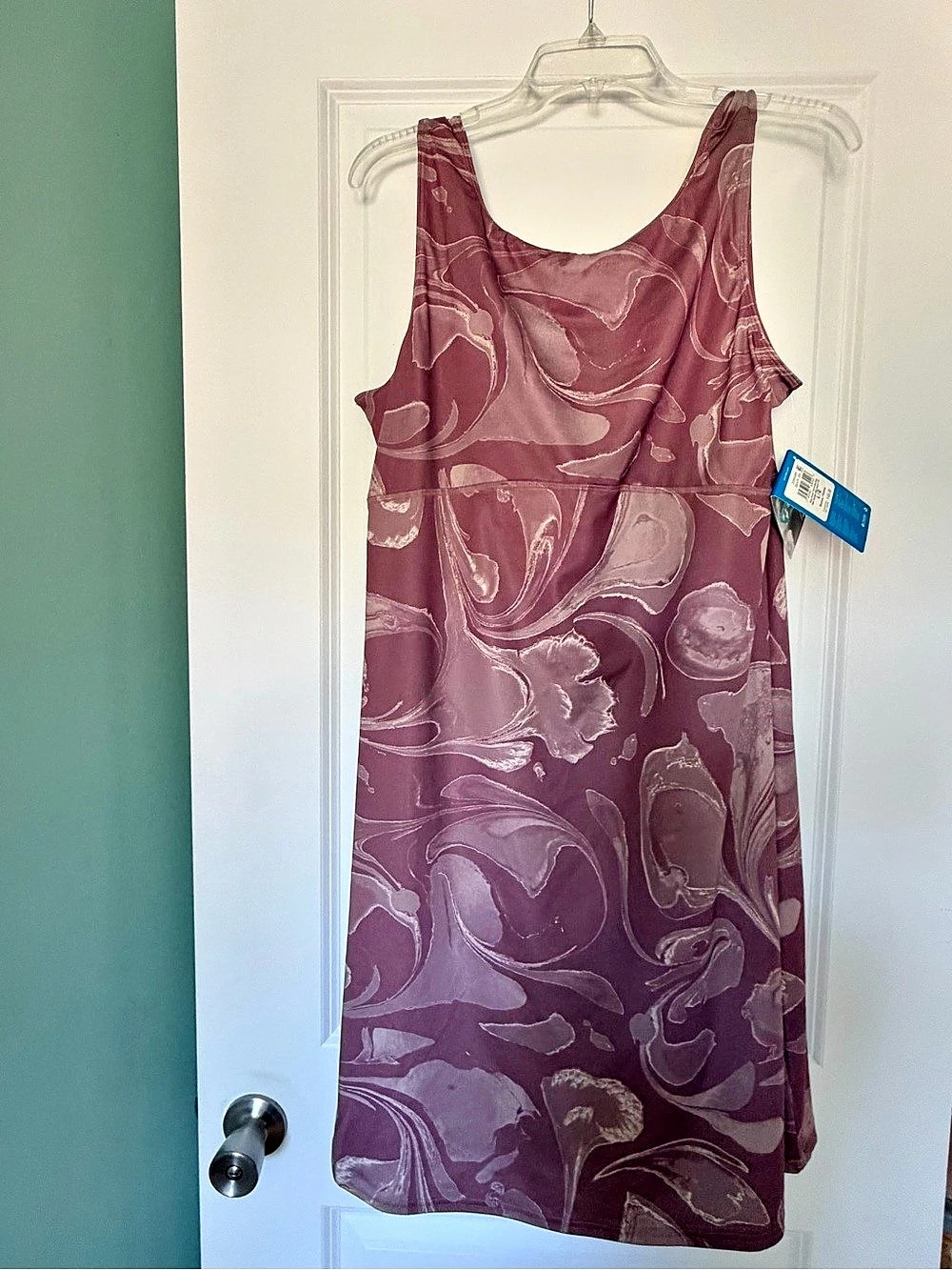 Columbia Valley Confluence Printed Dress Abstract Mini Dress in Purple Size